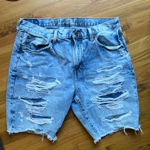 American Eagle 🦅 Mens Blue Jean Shorts Sz 36
